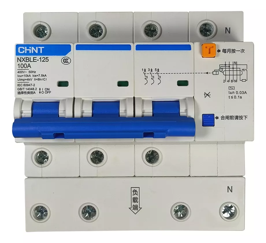 Disjoncteur CHINT ELECTRIC NXBLE-125 100A 3P