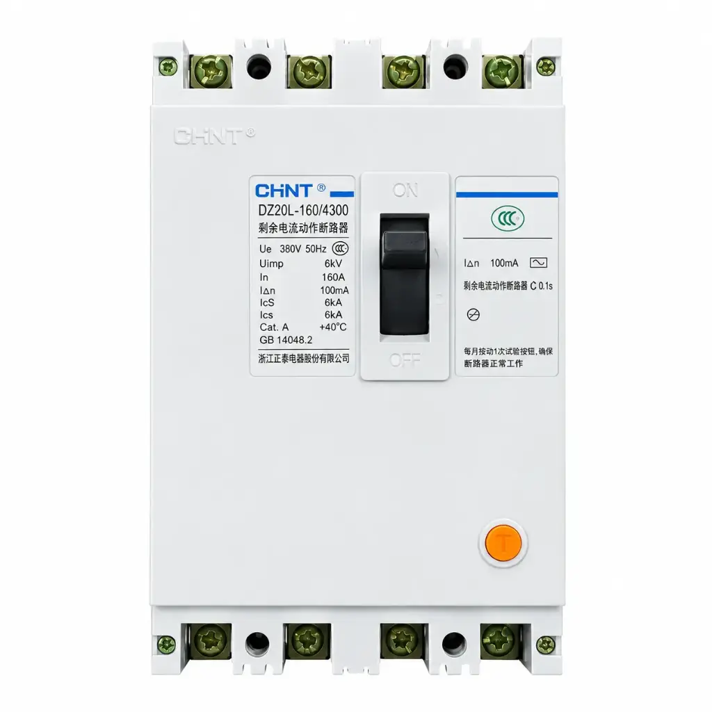 Disjoncteur - Chint DZ20L-160/4300 80A